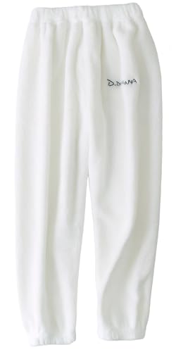 SEAUR Schlafanzug Kinder Pyjamas Hosen Lang Flanell Pyjama Hose Kleine Jungen Mädchen Relaxhose Weiß 160 von SEAUR