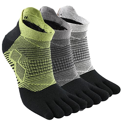 SEAUR Sneaker Socken damen 35-38 Schwarz 3 Paar Kurzsocken Baumwolle Sportsocken Herren Zehensocken 39-42 von SEAUR