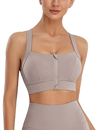 SEAUR Sport-BH für Damen, mit Reißverschluss vorne und verstellbaren Trägern, für Laufen, Yoga, Fitness, Hellviolett, Large SEAUR Sport-BH für Damen, mit Reißverschluss vorne und verstellbaren Trägern, für Laufen, Yoga, Fitness, Hellviolett, Large von SEAUR