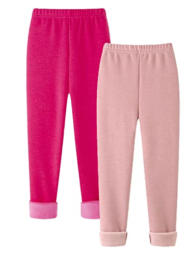 SEAUR Thermo Leggings für Mädchen Elastische Winter Leggings mit Drucken Kinder Thermohose für Drinnen Draußen Farbe 10 6-7 Jahre (130) von SEAUR