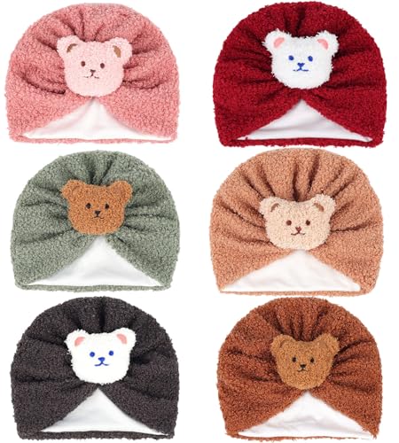 SEAUR Turban Neugeborene Baby Mütze Süß Stretch Beanie Hut Mädchen Jungen 0-12 Monate Newborn Turbanmützen Babymütze von SEAUR