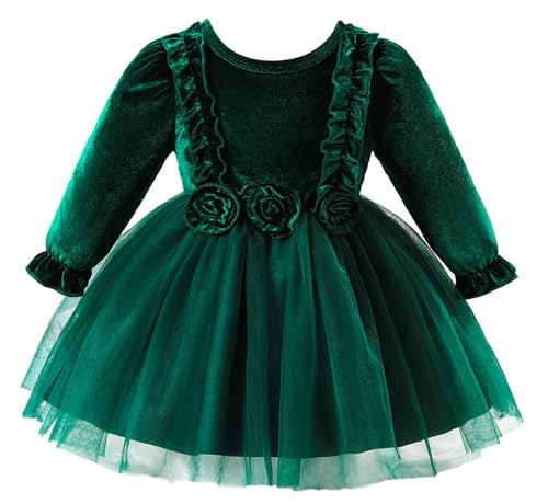 SEAUR Tutu Prinzessin Kleid Baby Weihnachts Party Kleid Baby Mädchen Kleid Samt Matching Weihnachtskleider Baby und Kleinkind 12-18 M von SEAUR