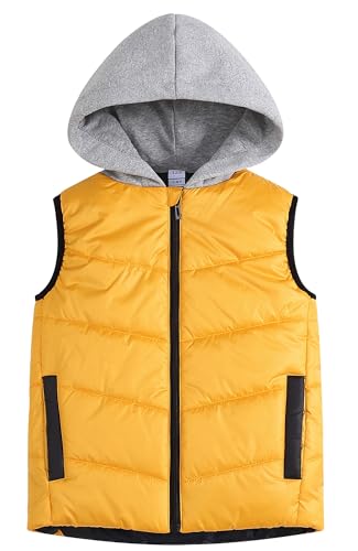 SEAUR Winddichte Weste Kinder Daunenweste Steppjacke Ärmellos Winterjacke mit Kapuze Y2k Puffer Weste jungen 11-12Jahre von SEAUR