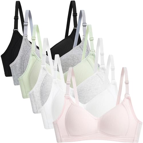 Sport BH Teenager Mädchen 12-14 Jahre Bralette Ohne Bügel Nahtlose Gepolsterte Unterwäsche mit Verstellbarem und Abnehmbarem 34/75AB von SEAUR