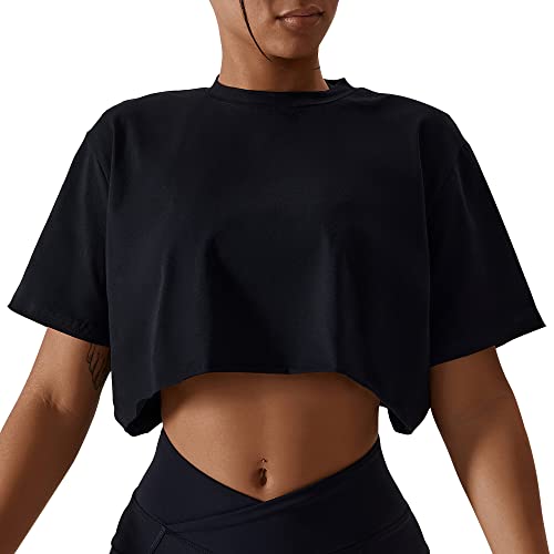 Sport Oberteile Damen Sexy Schnelltrocknendes Sportbekleidung Freizeit Atmungsaktive Kurzarmshirts Lockere Passform Trainingsshirt Bequeme Jogging T-Shirts von SEAUR