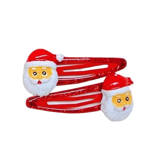 1 Paar Eleganter Haarclip Pailled Friseur Accessoires Nonslip Starker Clip Santa/Tree Decore Für Weihnachtsferien von SEAYACK