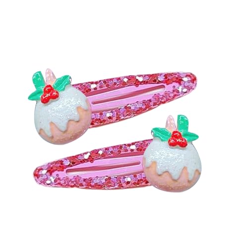 1 Paar Eleganter Haarclip Pailled Friseur Accessoires Nonslip Starker Clip Santa/Tree Decore Für Weihnachtsferien von SEAYACK