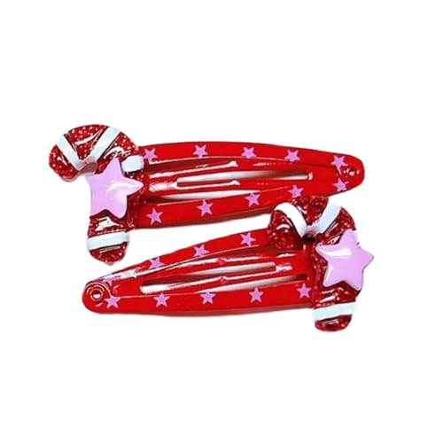 1 Paar Eleganter Haarclip Pailled Friseur Accessoires Nonslip Starker Clip Santa/Tree Decore Für Weihnachtsferien von SEAYACK