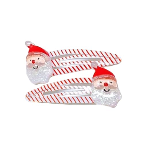 1 Paar Eleganter Haarclip Pailled Friseur Accessoires Nonslip Starker Clip Santa/Tree Decore Für Weihnachtsferien von SEAYACK