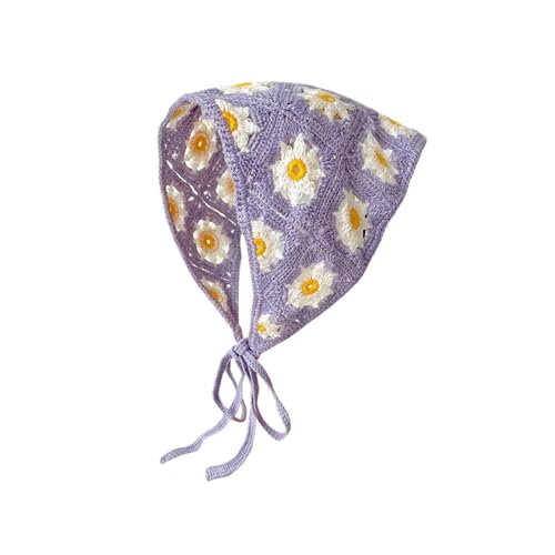 Blumenhäkeln Haare Bandanas Kopftuch Spring Summers Haarschal Stirnband Retro Kerchief Für Frauen Mädchen von SEAYACK