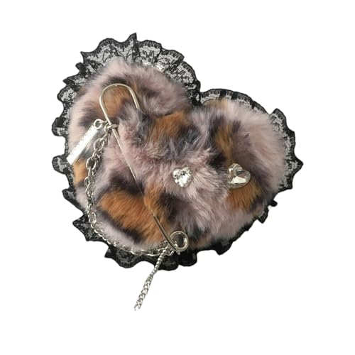 Brosche Herz Strass Haarspange mit Anstecknadel Frauen Kinder Haarspangen Kopfschmuck Haarspangen Haarnadeln pelzige Haarnadel von SEAYACK