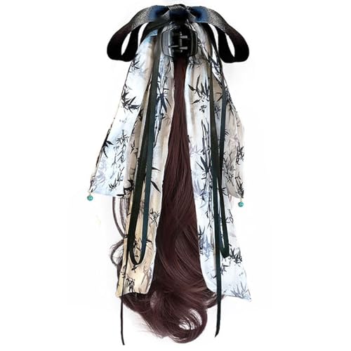 Mädchen Haarstück Curly Perücken Haarverlängerungen Foto Requisiten Freizeit Chignons Pferdeschwanz Haarextensions Cosplay Lieferungen von SEAYACK