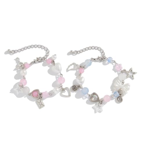SEAYACK Bowknot Quasten Armband mit Kunstperlen Akzent Modische Schleife Quasten Armband für Mädchen zeigt Anmut, Imitationsperlen von SEAYACK