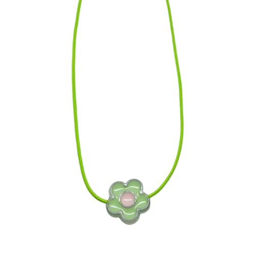 SEAYACK Bunte Blumen-Halskette, einzigartige Dopamin-Blumen-Halskette, Blumen-Anhänger, Schlüsselbein-Kette, Choker für Frauen, Party, Kunststoff SEAYACK Bunte Blumen-Halskette, einzigartige Dopamin-Blumen-Halskette, Blumen-Anhänger, Schlüsselbein-Kette, Choker für Frauen, Party, Kunststoff von SEAYACK
