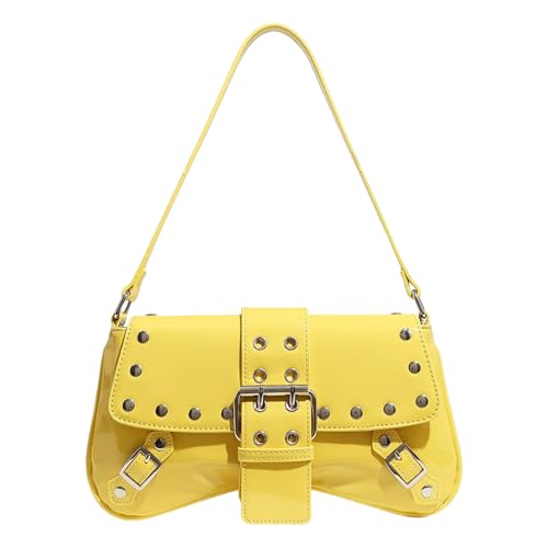 SEAYACK Elegante Achselbetttasche PU Lederhandtasche Mit Gesternten Ornament Umkauftasche Für Büroeinkäufe Und Freizeitstraße Retro Abend Geldbeutel von SEAYACK