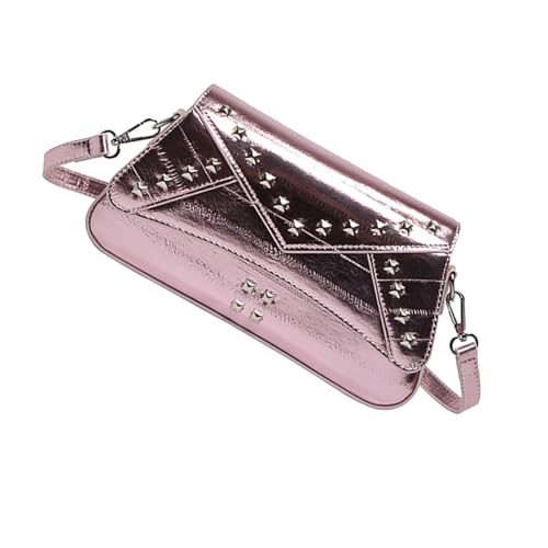 SEAYACK Elegante PU Lederumhängetasche Für Frauen Mädchen Nietenhandtasche Mit Anmeldung Gurt Crossbody Taschen Für Arbeit Oder Freizeitmädchen Handtasche Handtasche von SEAYACK