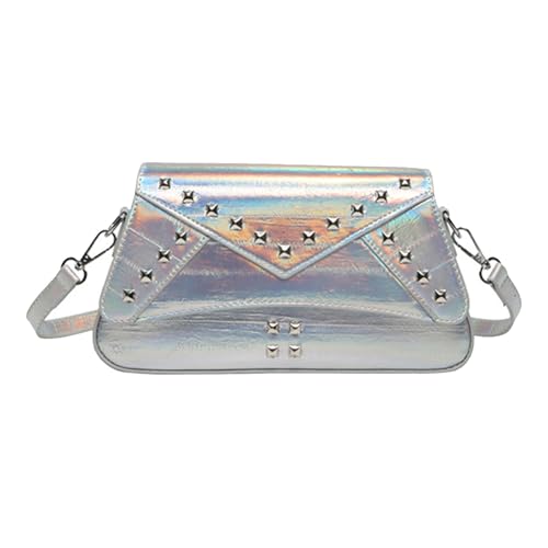 SEAYACK Elegante PU Lederumhängetasche Für Frauen Mädchen Nietenhandtasche Mit Anmeldung Gurt Crossbody Taschen Für Arbeit Oder Freizeitmädchen Handtasche Handtasche von SEAYACK