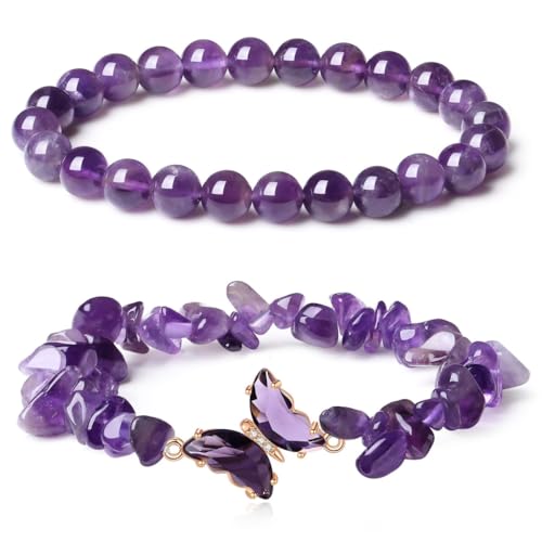 SEAYACK Elegantes Armband mit Kristallperlen, Schmetterlings-Armband, Natursteinperlen, Handgelenkkette, Accessoire für Damen, Stein SEAYACK Elegantes Armband mit Kristallperlen, Schmetterlings-Armband, Natursteinperlen, Handgelenkkette, Accessoire für Damen, Stein von SEAYACK