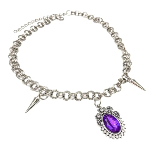 SEAYACK Exquisite Kristall-Halskette mit Nietendetails, Punk-Halsketten mit einzigartigem Design, Modeschmuck SEAYACK Exquisite Kristall-Halskette mit Nietendetails, Punk-Halsketten mit einzigartigem Design, Modeschmuck von SEAYACK
