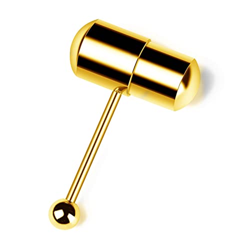 SEAYACK Gerader Barbell Edelstahl Punk Zunge Körperpiercing Schmuck vibrierende Zunge für Erwachsene Frauen von SEAYACK