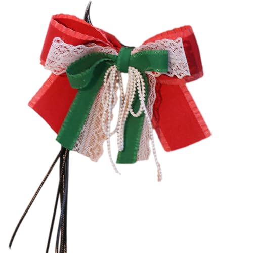 SEAYACK Große Schleife, Choker-Halskette, Wachsband, verstellbare Kette, Weihnachten, vielseitiger Halsschmuck für Frauen und Mädchen, Satin, Wolle von SEAYACK