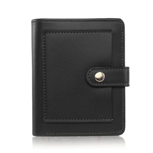 SEAYACK Kompakte Damen-Geldbörse mit Schlüsselanhänger, Münzfach mit Reißverschluss und transparentem Fenster, Kartenhalter für den täglichen Gebrauch, Schwarz von SEAYACK