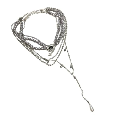 SEAYACK Mode Layer Pearls Halskette Event Catching Halskette Legierungstextur Für Tägliche Pendel Und Geschäftstreffen Geeignet von SEAYACK