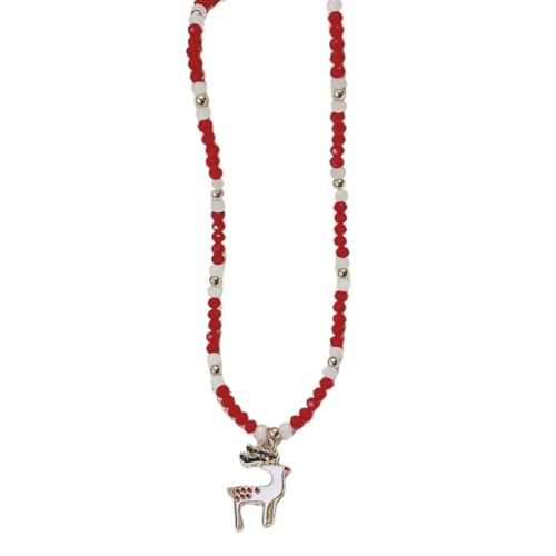 SEAYACK Modische Halskette mit Cartoon-Weihnachtsanhänger, elegante Halskette, Choker, Urlaubs-Perlen-Charm-Halskette, Party-Schmuck, Metall SEAYACK Modische Halskette mit Cartoon-Weihnachtsanhänger, elegante Halskette, Choker, Urlaubs-Perlen-Charm-Halskette, Party-Schmuck, Metall von SEAYACK
