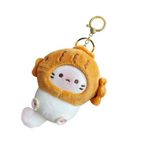 SEAYACK Niedlichkeit Katzen Plüsch Keychain Soft Toy Keyring Rucksack Orament Bunte Keychain Accessoire Plüschtextur Für Täglich von SEAYACK