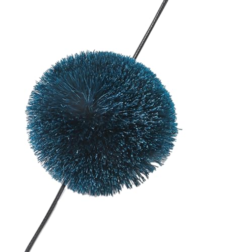 SEAYACK Retro-Halskette, übertriebene, lange Seil-Halskette mit Kugel-Anhänger, einzigartiger, modischer Statement-Halsschmuck für Mädchen, Haarball, Wachsfaden von SEAYACK