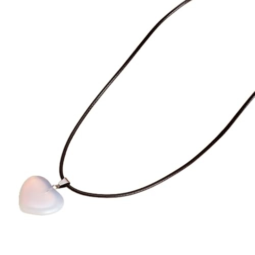 SEAYACK Samt-Halskette, Schwarz/Herz-Anhänger, verstellbare Schlüsselbein-Ketten, vielseitiges Accessoire, Harz von SEAYACK