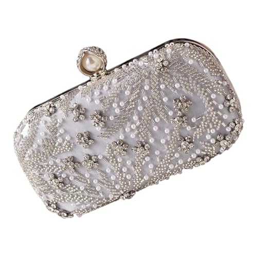 SEAYACK Schimmernde Strasssteine Dekorierte Crossbody Bag Perlen Leichtes Design Geräumiges Interieur Für Abendessen Feierlichkeiten Strauchsteine Besetzt Prombärte von SEAYACK