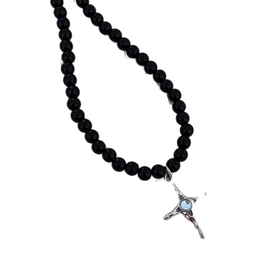 SEAYACK Simulierte Perlen-Halskette, weibliches Temperament, Perlen, Schleife, gekreuzte Schlüsselbeinkette, Studenten, verstellbare Pulloverkette, Perlen und Legierung von SEAYACK