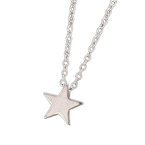 SEAYACK Stilvolle mehrschichtige Halskette, hohl, fünfzackiger Stern-Anhänger, verstellbare Schlüsselbein-Ketten für den täglichen Gebrauch, Metall von SEAYACK