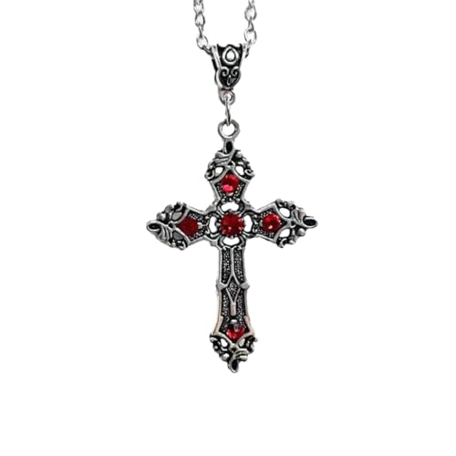 SEAYACK Vintage-Edelstein-Halskette, leicht, luxuriös, Schlüsselbeinkette, Punk, Gothic, Choker für Frauen und Mädchen, religiöser Schmuck, Metall SEAYACK Vintage-Edelstein-Halskette, leicht, luxuriös, Schlüsselbeinkette, Punk, Gothic, Choker für Frauen und Mädchen, religiöser Schmuck, Metall von SEAYACK
