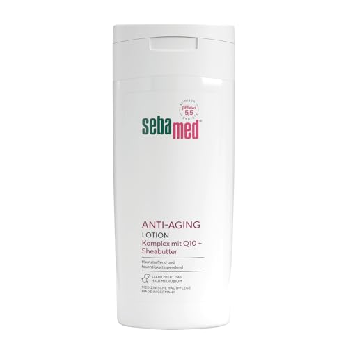 SEBAMED Anti-Aging Lotion, Bodylotion mit Q10, für Männer und Frauen, hilft gegen Juckreiz, vor Austrocknung und gegen Alterung vorzubeugen, schnell einziehende Körpercreme, für trockene Haut 200 ml von Sebamed