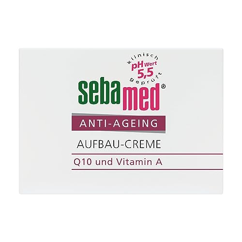 Sebamed Anti-Aging Aufbau-Creme für Männer und Frauen, Tagescreme, Tagespflege, Anti-Falten-Creme, mindert die Faltentiefe und verbessert die Elastizität der Haut, mit Q10 und Vitamin A von Sebamed
