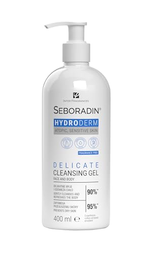 Seboradin Hydroderm Duschgel Für Damen Und Herren Für Empfindliche Trockene Atopische Haut Waschgel Für Gesicht Und Körper Mit D-Panthenol Linderungsmittel Baumwollsamenöl 400ml von SEBORADIN