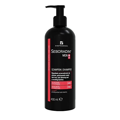 Seboradin Shampoo Gegen Haarausfall Für Männer Haarverlust Haarwachstum Anti Haarausfall Haarshampoo Für Herren Vitamine Natürliche Extrakte Haar Kopfhaut Pflege Haarshampoos Haarpflege 400 ml Men von SEBORADIN