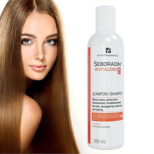 Seboradin Shampoo Haarpflege für Kaputtes Geschädigtes Trockenes Haar Haarshampoo Damen Herren Feuchtigkeitsshampoo 200ml Revitalizing von SEBORADIN