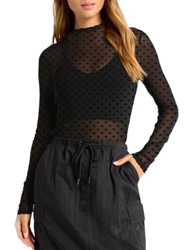 SEBOWEL Damen Netzoberteil Mesh Langarm Transparentes Shirt Sexy Durchsichtige Tops Party Club Nacht Bluse Schwarz XL SEBOWEL Damen Netzoberteil Mesh Langarm Transparentes Shirt Sexy Durchsichtige Tops Party Club Nacht Bluse Schwarz XL von SEBOWEL