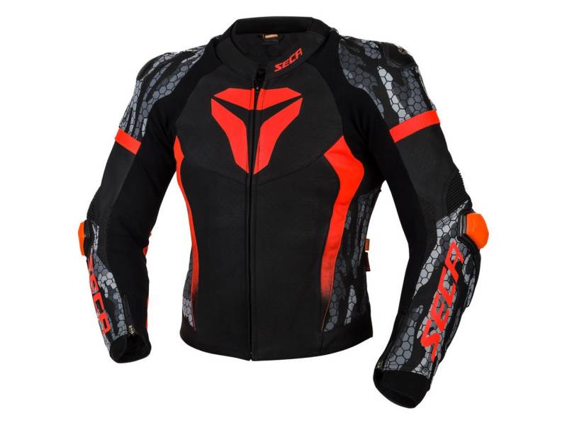 SECA Motorradjacke Seca SRS II Motorrad Lederjacke Rückenprotektor enthalten,Brustprotektor vorbereitet,Ellenbogenpr von SECA
