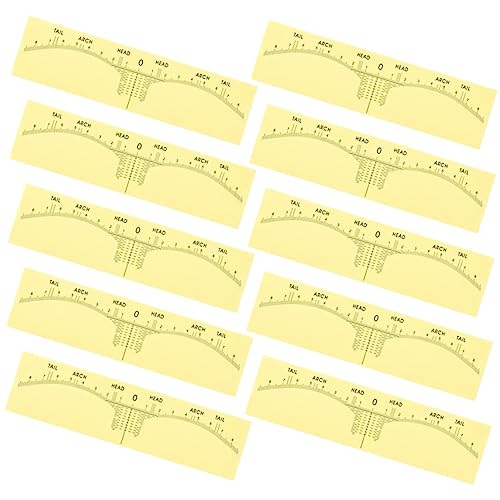 SECFOU 10stücke Augenbrauen Lineal Aufkleber Make-up-tool Zum Zeichnen Und Messen Für Microblading Und Augenbrauenformung Aus Strapazierfähigem Material von SECFOU