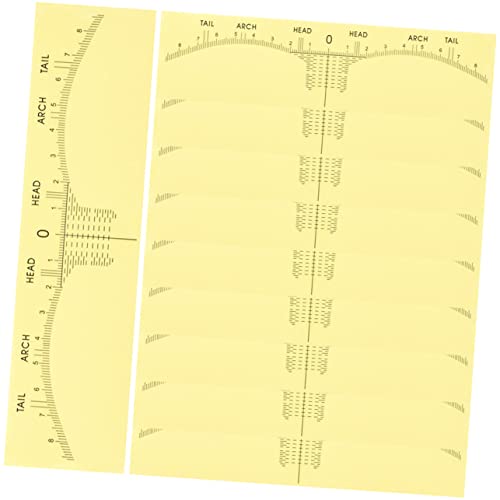 SECFOU 10stücke Augenbrauenlineal Aufkleber Für Microblading Augenbrauenformen Werkzeuge Zum Zeichnen Und Positionieren Rasur Augenbrauenlinie Zum Schminken von SECFOU