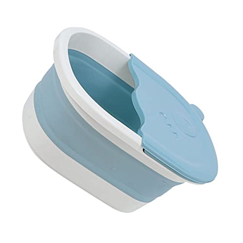SECFOU 1stück Faltbare Junge Mädchen Fußbadewanne Massage Fußbad Eimer Für Zuhause Tragbarer Und Praktischer Fußwaschbehälter Für Kleine Badezimmer Entspannung Füße Blau von SECFOU