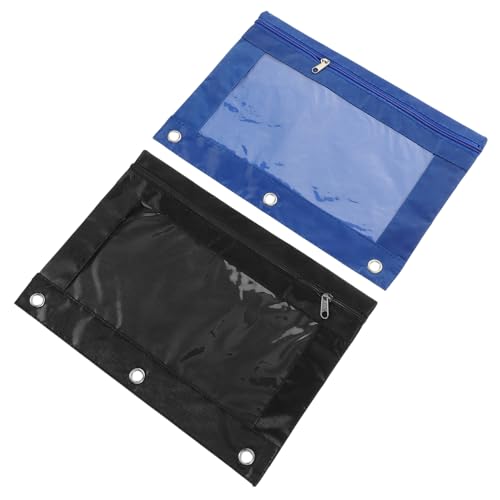 SECFOU 2 Stück Binder-Taschen Aus Oxford-Stoff Stiftetasche Reißverschluss-bindertaschen Bleistifttaschen Für Schule Und Büro von SECFOU