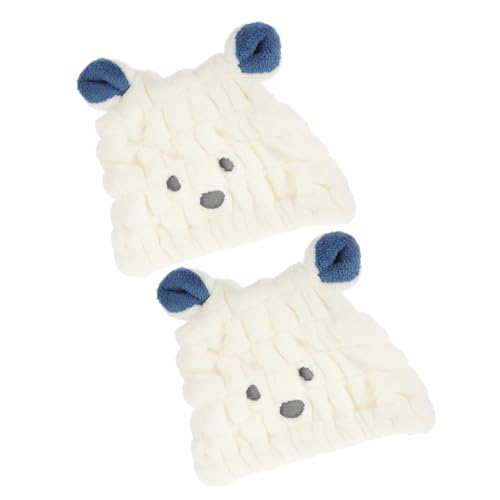 SECFOU 2 Stück Haar Trockenhaube Bade Haarhut Haar Trockenhut Haar Handtuchhaube Haar Handtuch Duschhaube Für Duschhauben Duschhaube Schnelltrocknende Handtuchmütze Weißes von SECFOU