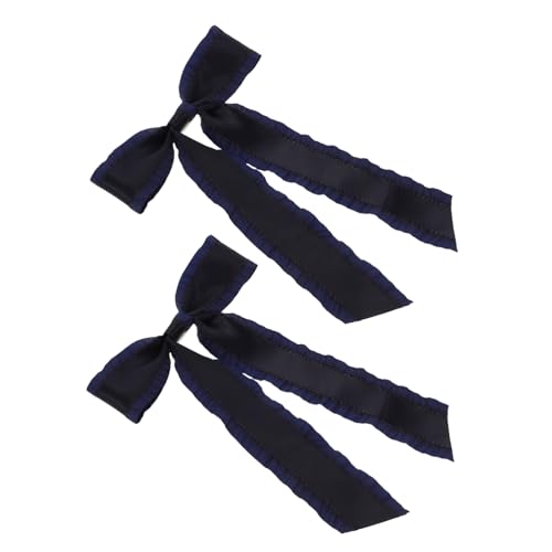 SECFOU 2stücke Schleifen Haarspangen Für Mädchen Dunkelblaue Haarschmuck Mit Schleife Haarklammern Für Frauen Für Ballett Und Party von SECFOU