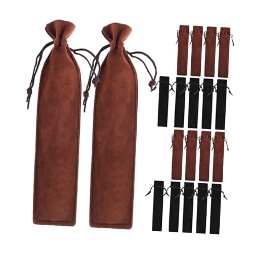 SECFOU 20 Stück Teiliges Kordelzug Stiftsäckchen aus Dickem Verschleißfestem Samt Tragbare Stifttaschen für Aufbewahrung und Handlich Leicht Geeignet für Büro Schule Reisen von SECFOU