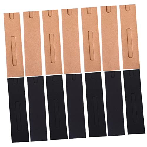 SECFOU 40stücke Papier Pen Aufbewahrungstaschen Stiftverpackung Hüllen Für Bürobedarf Praktische Stifthalter Für Schule Und Uni Schwarz Und Kraftpapier Varianten von SECFOU